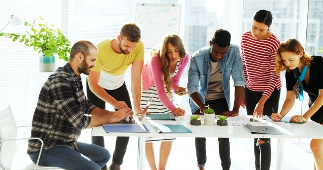 Young Diverse Team Brainstorming Ideas in Modern Office - Download Free Stock Images Pikwizard.com