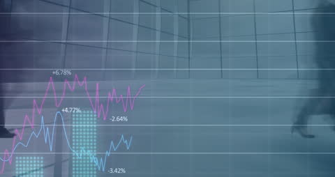 Abstract Financial Data with Motion Blur Effect