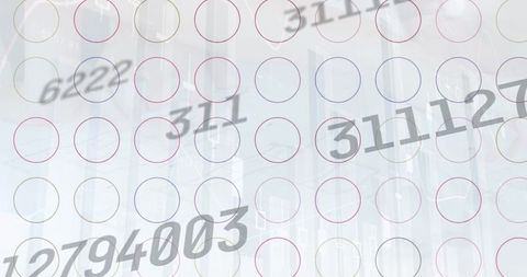 Abstract financial data and geometric circles background