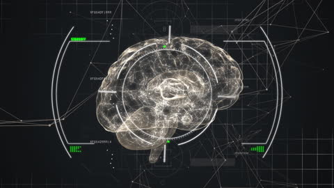 Digital Brain Analysis in Futuristic Interface