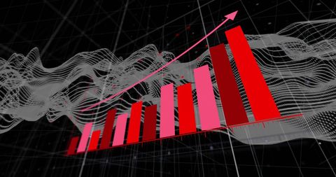 Rising Bar Graph in Digital Financial Data Space - Download Free Stock Images Pikwizard.com