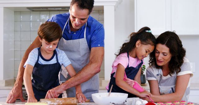 Family Bonding in Kitchen Baking Together at Home - Download Free Stock Images Pikwizard.com