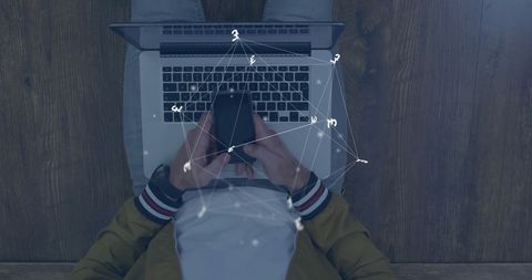 Global Finance Concepts with Smartphone and Laptop Connectivity