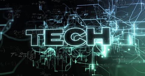 Neon tech illuminated by digital circuit design