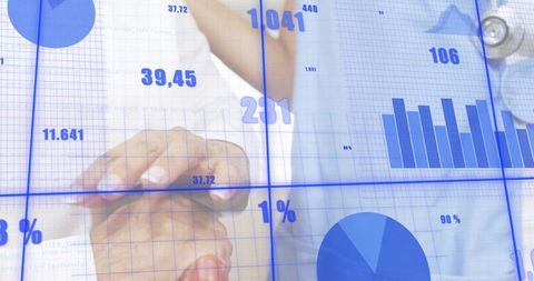 Indian female doctors shaking hands over digital healthcare analytics and partnership
