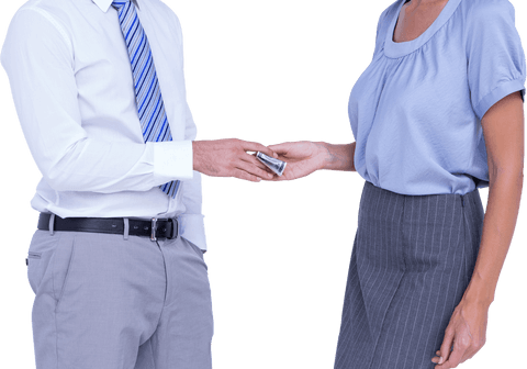 businessman handing over stack of money in transparent exchange - Download Free Stock Videos Pikwizard.com