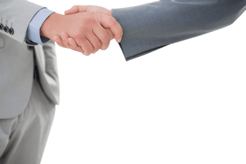 Transparent handshake agreement between business professionals