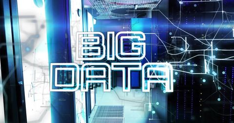 Futuristic Big Data in Server Room with Digital Concepts - Download Free Stock Images Pikwizard.com