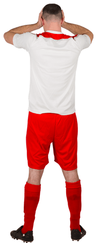 transparent soccer player in red uniform feeling disappointed - Download Free Stock Videos Pikwizard.com