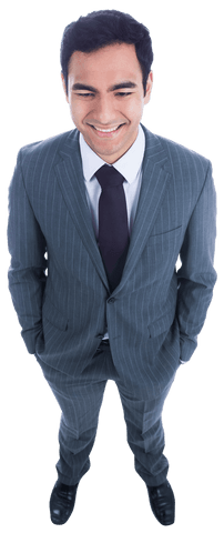 Smiling Biracial Professional Businessman on Transparent Background