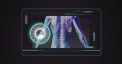 futuristic scanning technology featuring human spine - Download Free Stock Images Pikwizard.com