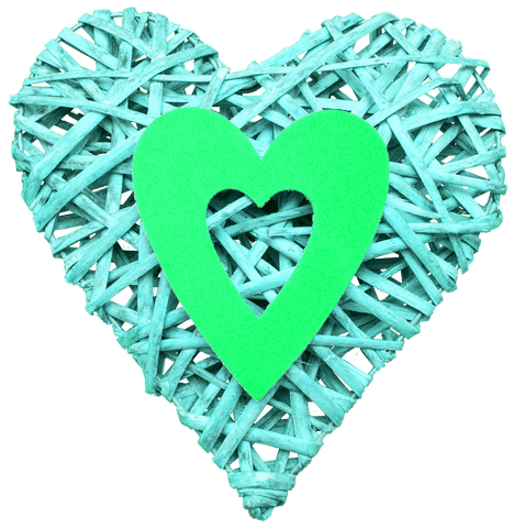 Interwoven Green and Blue Hearts on Transparent Background - Download Free Stock Videos Pikwizard.com