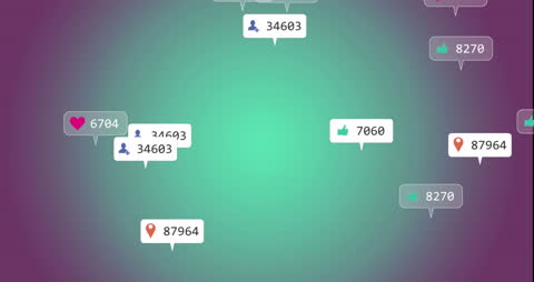 Dynamic Digital Notifications on Abstract Background