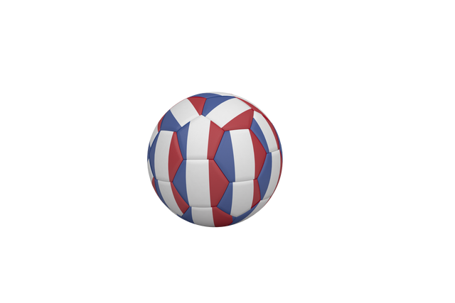 Transparent soccer ball in French colors isolated and floating - Download Free Stock Videos Pikwizard.com