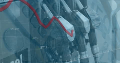 Futuristic Data Visualization and Fuel Pumps
