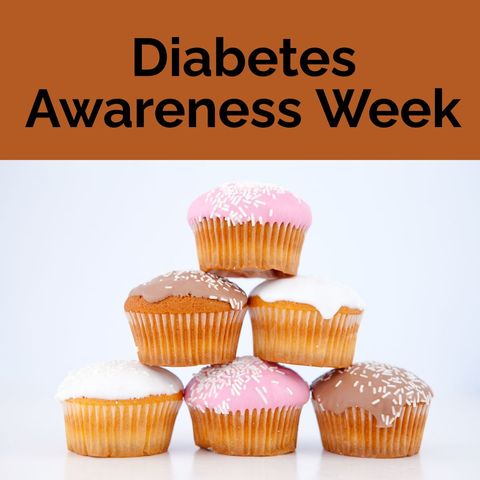 diabetes awareness week concept with assortment of cupcakes - Download Free Stock Templates Pikwizard.com