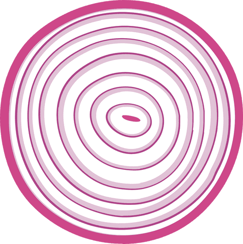 Flat Design Onion Slice on Transparent Background with Magenta Rings - Download Free Stock Videos Pikwizard.com