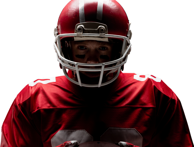 American Football Player Close-up in Helmet with Transparent Background - Download Free Stock Videos Pikwizard.com