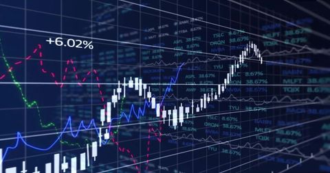 Financial Data Visualization with Increasing Graph Trend - Download Free Stock Images Pikwizard.com