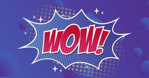 Retro Comic WOW Typography Pop Art Design