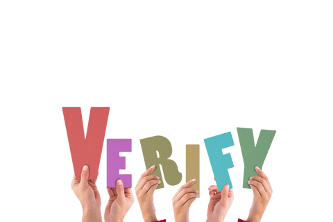 hands holding colorful verify sign text on transparent background - Download Free Stock Videos Pikwizard.com