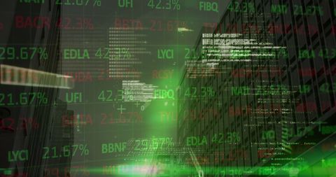Futuristic Stock Market Data Overlaying Modern Cityscape - Download Free Stock Images Pikwizard.com