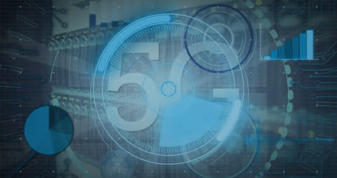 Digital Interface with 5G Network Connectivity Symbol