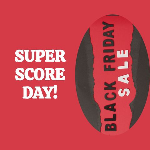 Super score day event: black friday sale promotion banner