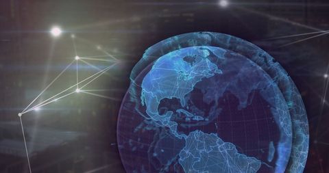 Global Data Connections in Futuristic Warehouse Concept - Download Free Stock Images Pikwizard.com