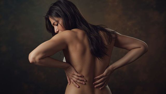 Elegant Studio Portrait Highlighting Female Silhouette
