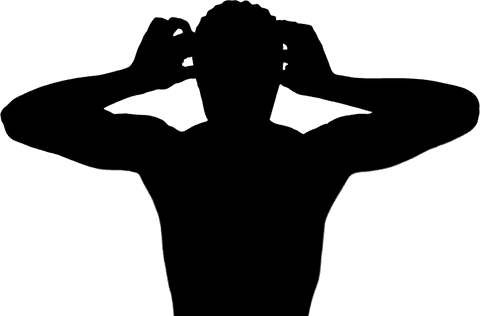 Man jogging silhouette transparent lifestyle design