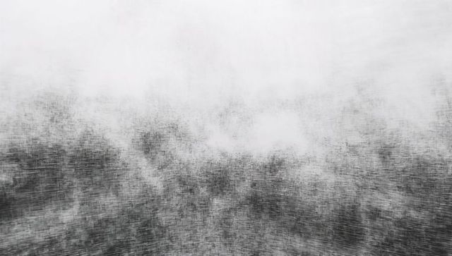 Monochrome grunge horizon with dense hatching and smudged textured band
