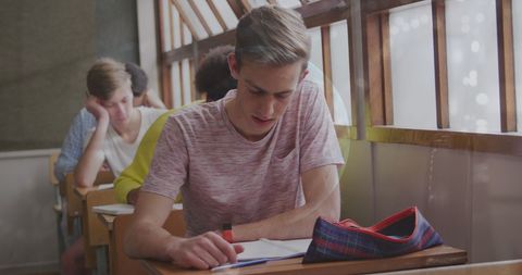 Students Concentrating in Classroom During Study Session - Download Free Stock Images Pikwizard.com