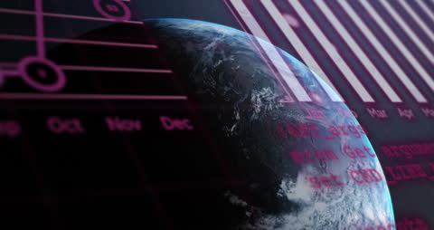 Global Data Analytics Overlaying Rotating Earth