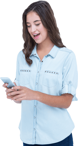 woman engaged with transparent smartphone interface - Download Free Stock Videos Pikwizard.com
