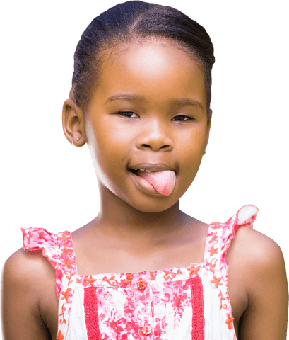 Playful Girl Sticking Out Tongue Isolated on Transparent Background - Download Free Stock Videos Pikwizard.com