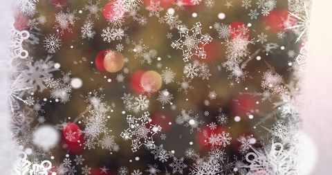 Captivating festive background with intricate snowflakes and warm glowing lights, perfect for holiday greeting cards, party invitations, or as a backdrop for seasonal advertising campaigns. Adds a cheerful and celebratory atmosphere to designs. Ideal for evoking the warmth and beauty of the winter holiday season.