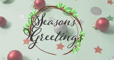 Festive Season's Greetings with Christmas Decor