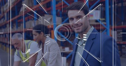 Business Leader Overseeing Warehouse Team in Succession