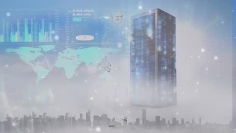 Advanced Cloud Data Processing Over Modern Cityscape