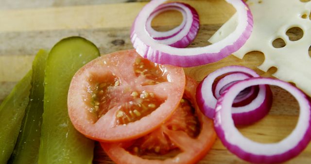 Fresh Sliced Vegetables and Cheese on Wood Board - Download Free Stock Images Pikwizard.com