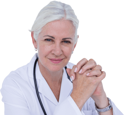 transparent background portrait of female doctor smiling - Download Free Stock Videos Pikwizard.com