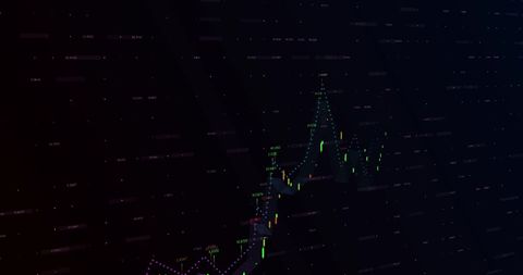 Colorful Stock Market Graph on Digital Grid Background - Download Free Stock Images Pikwizard.com