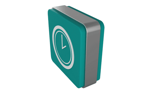 3d clock icon on green cube with transparent background - Download Free Stock Videos Pikwizard.com