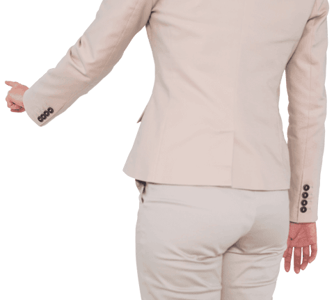 back view mid section asian businesswoman on transparent background - Download Free Stock Videos Pikwizard.com