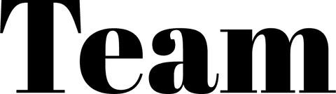 Transparent black text 'team' on clear background