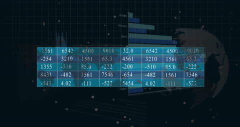 Digital Financial Data Analysis with Global Map Overlay