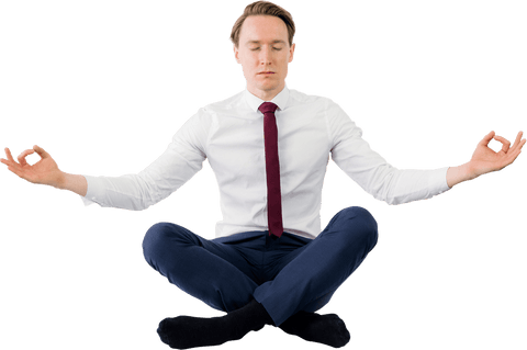 transparent businessman practicing yoga meditation for mindfulness - Download Free Stock Videos Pikwizard.com