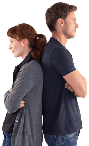 Irritated Couple Facing Back Transparent Background - Download Free Stock Videos Pikwizard.com