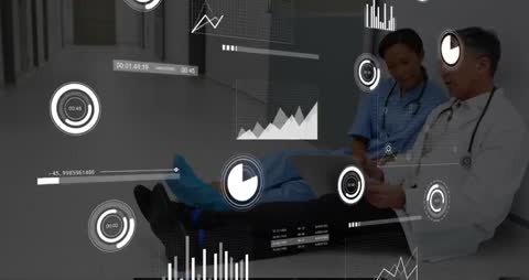 Medical Professionals Reviewing AR Data for Patient Care Insights